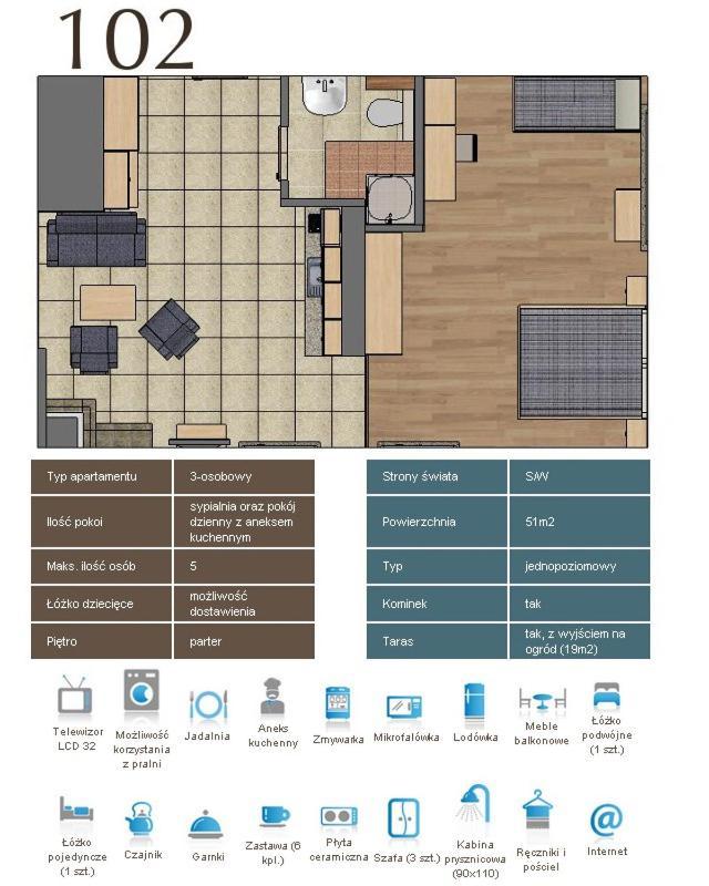 Kaskada Spa & Comfort Willa Jastrzębia Góra Rom bilde